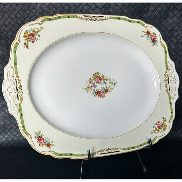 Antique 1928 W.H. Grindley Astoria 15 X 11 Platter Made In England - Picture 2 of 16